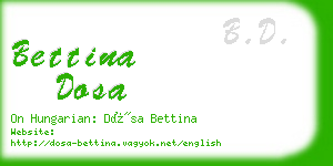 bettina dosa business card